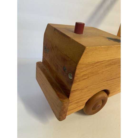 Vintage handmade Wood Firetruck Engine Toy SIGNED DATED - Picture 6 of 16